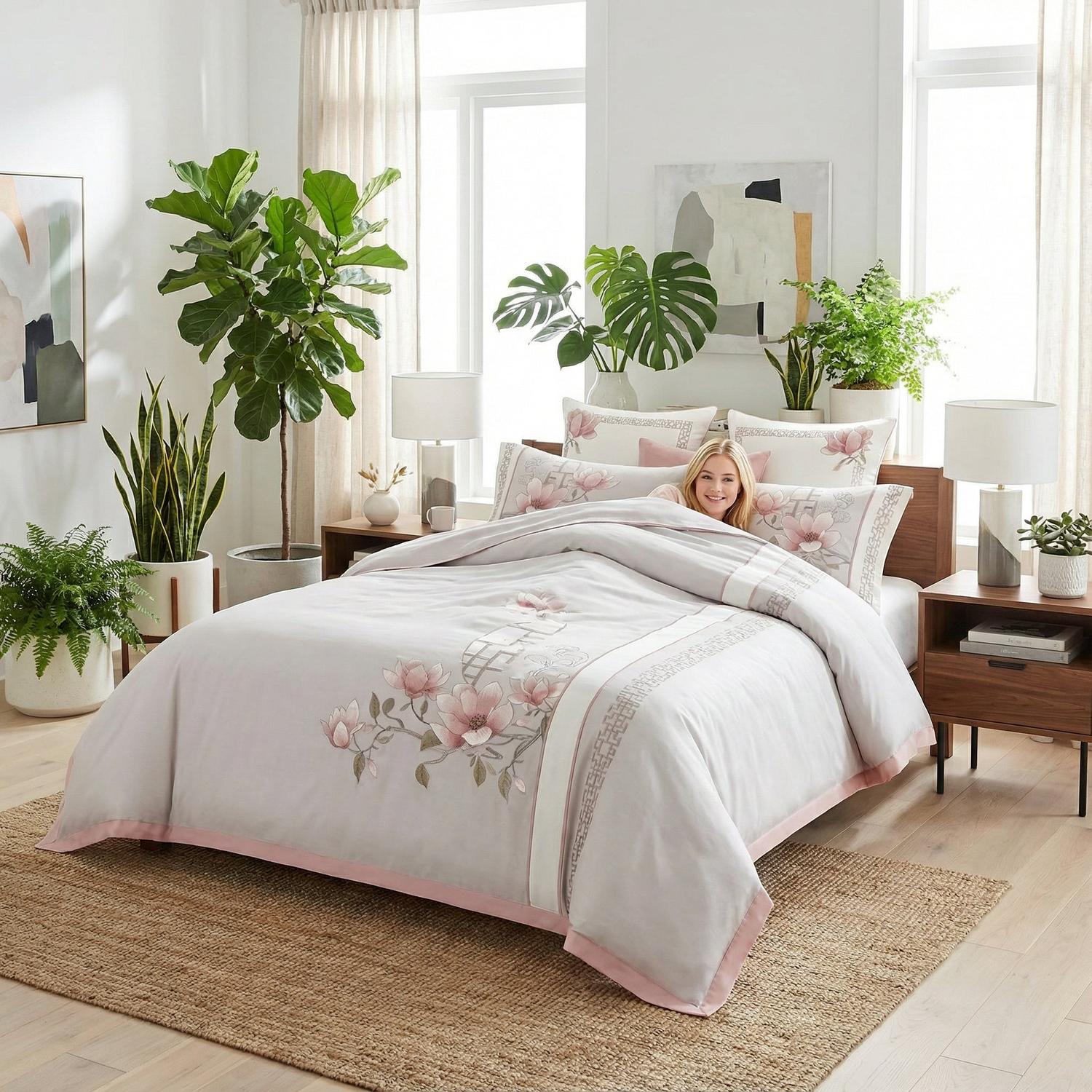 Ardena Elegant Embroidered Bedding Set For Bedrooms