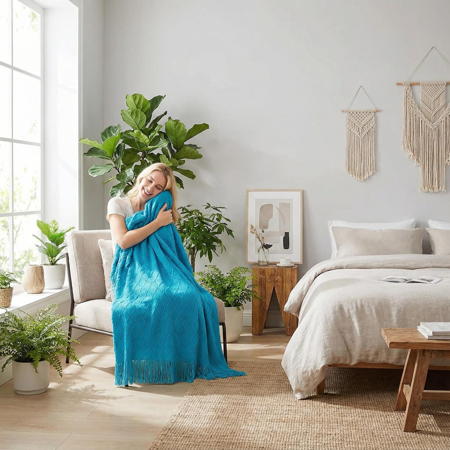 Aesthetic Throw Blanket For Living Room Accent Piece