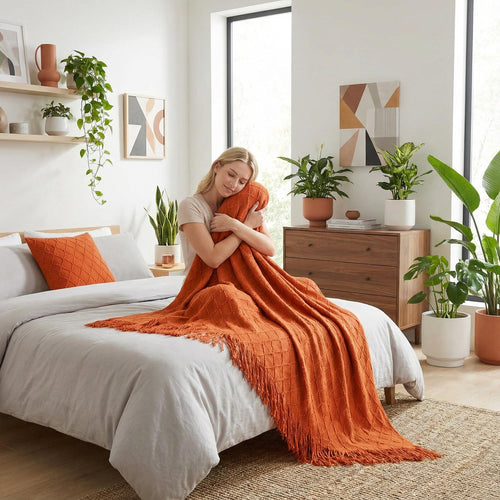 Aesthetic Throw Blanket For Living Room Accent Piece