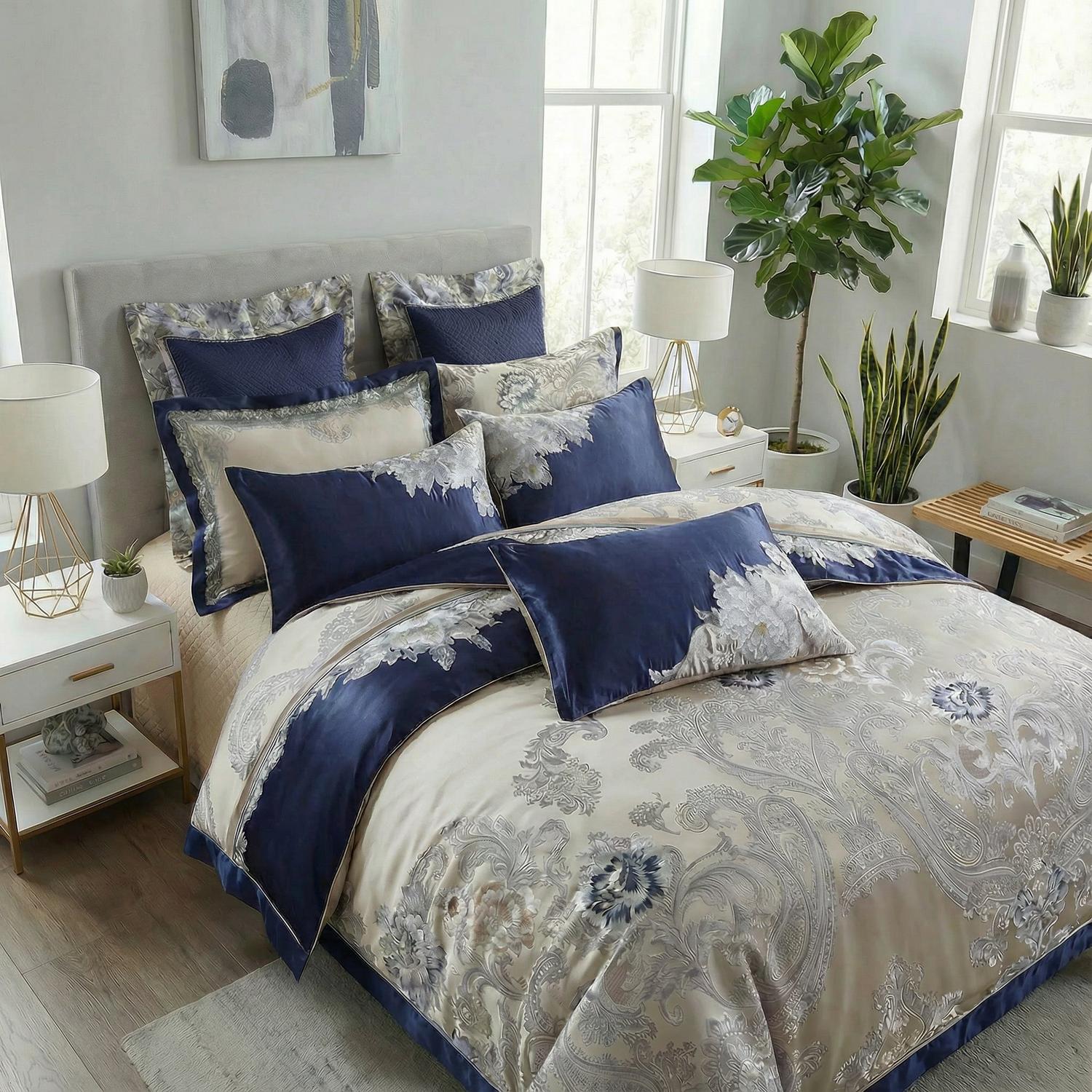 Avara Elegant Woven Bedding Set for Modern Bedrooms