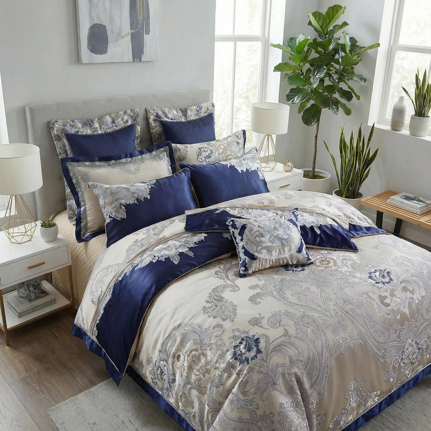Avara Elegant Woven Bedding Set for Modern Bedrooms