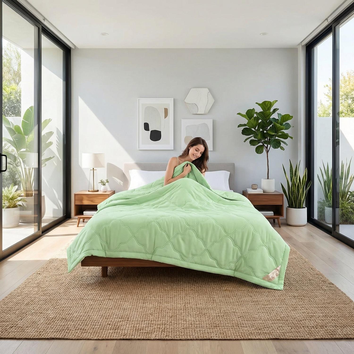 Breathable Cotton Quilt Blanket For Spring And Summer Cooling