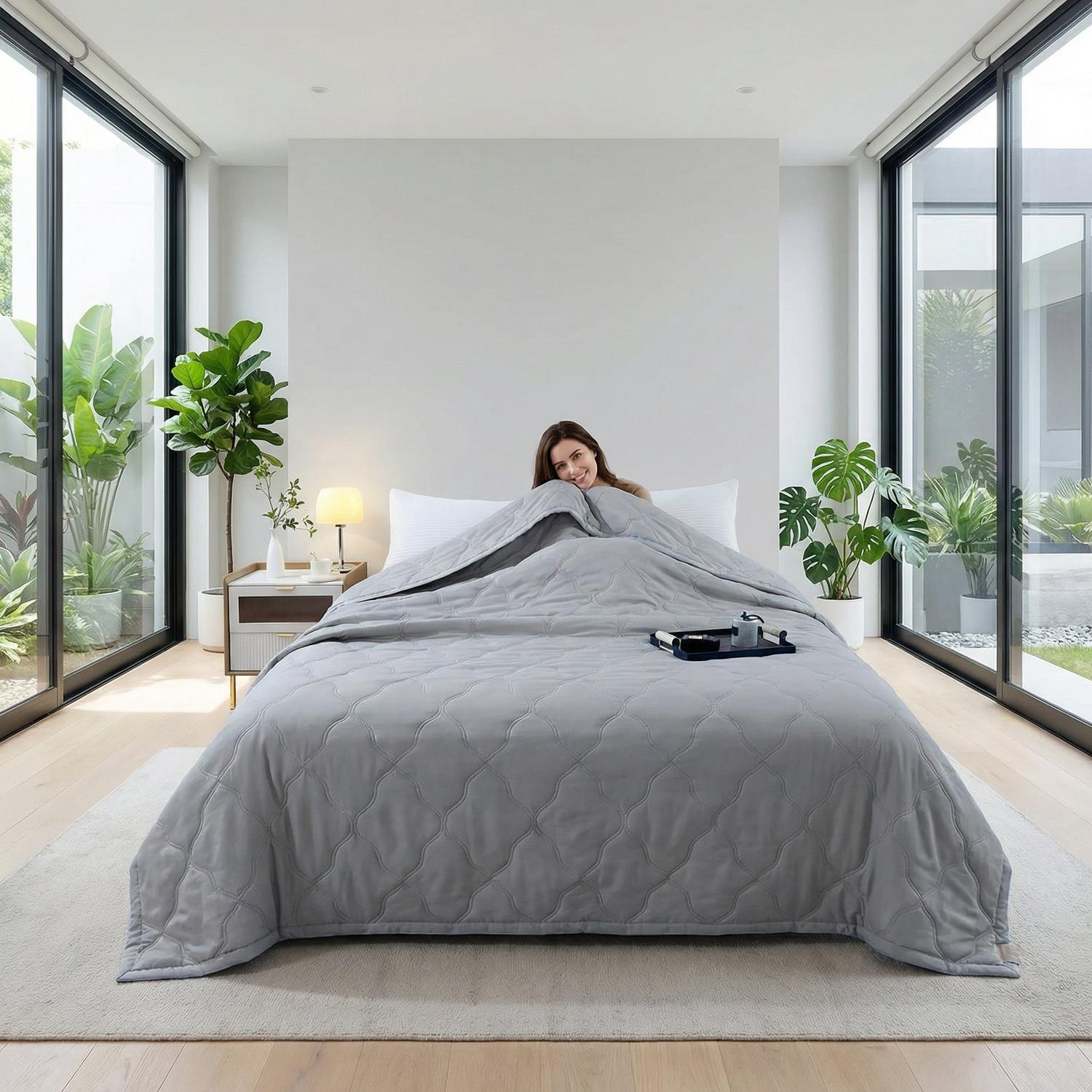 Breathable Cotton Quilt Blanket For Spring And Summer Cooling