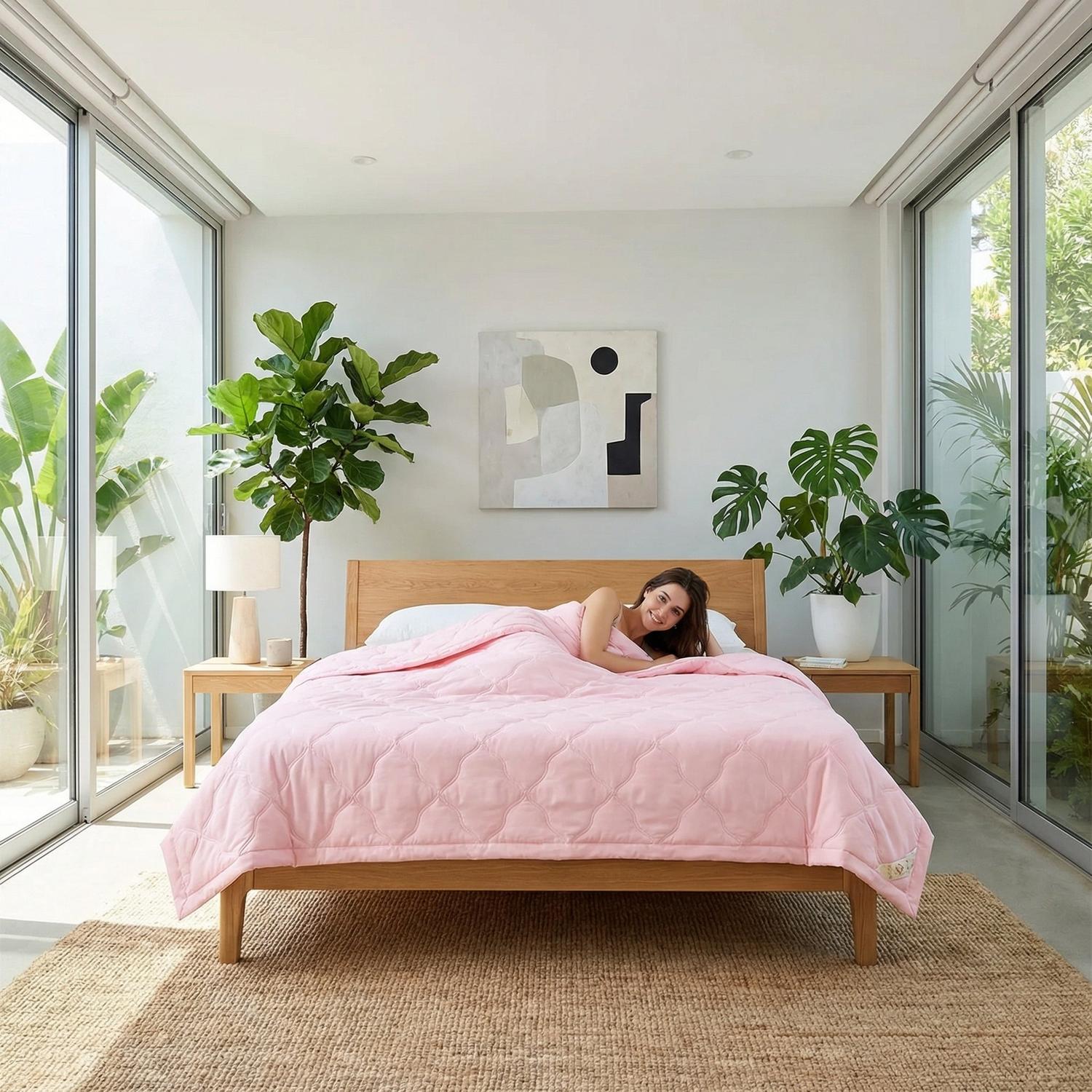 Breathable Cotton Quilt Blanket For Spring And Summer Cooling