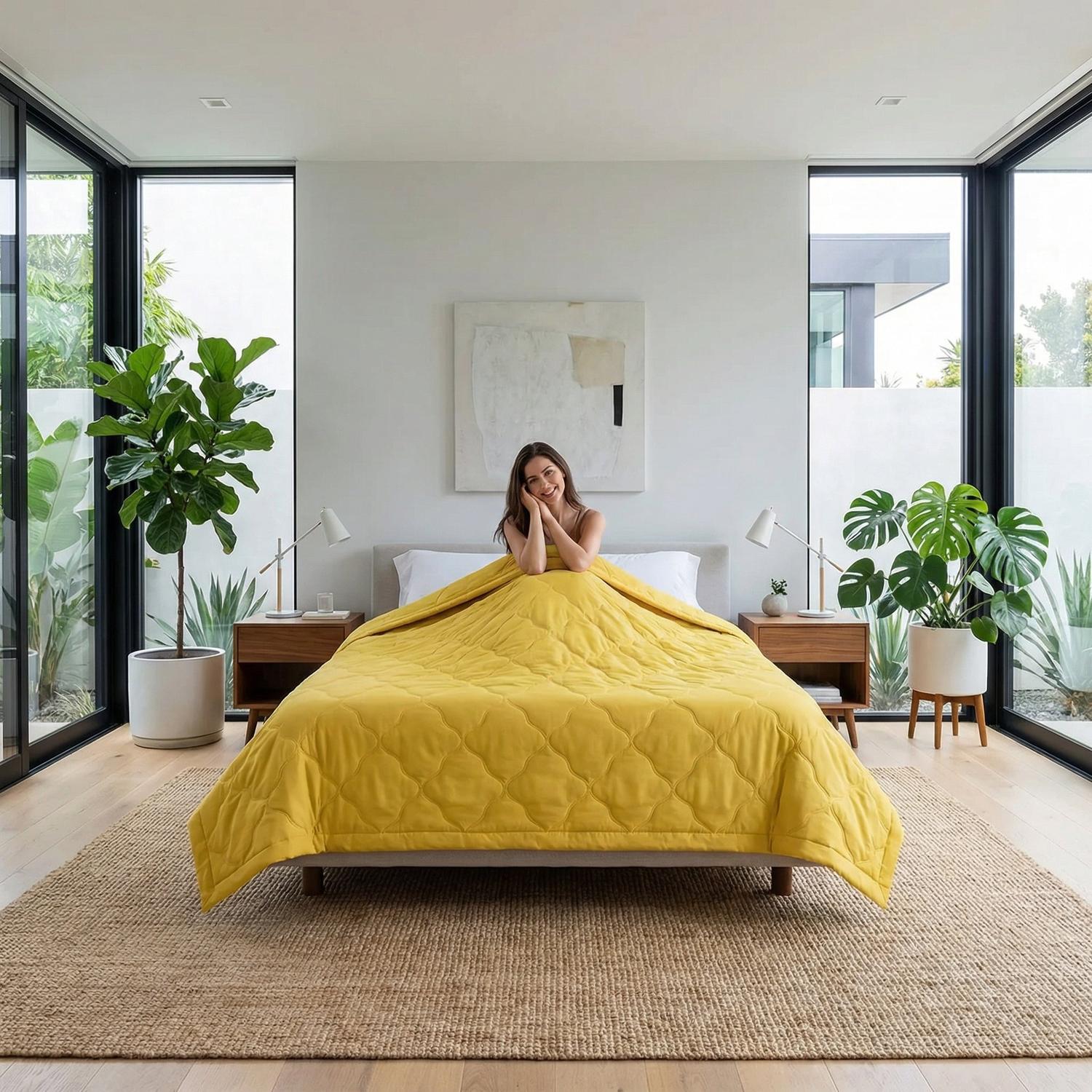 Breathable Cotton Quilt Blanket For Spring And Summer Cooling