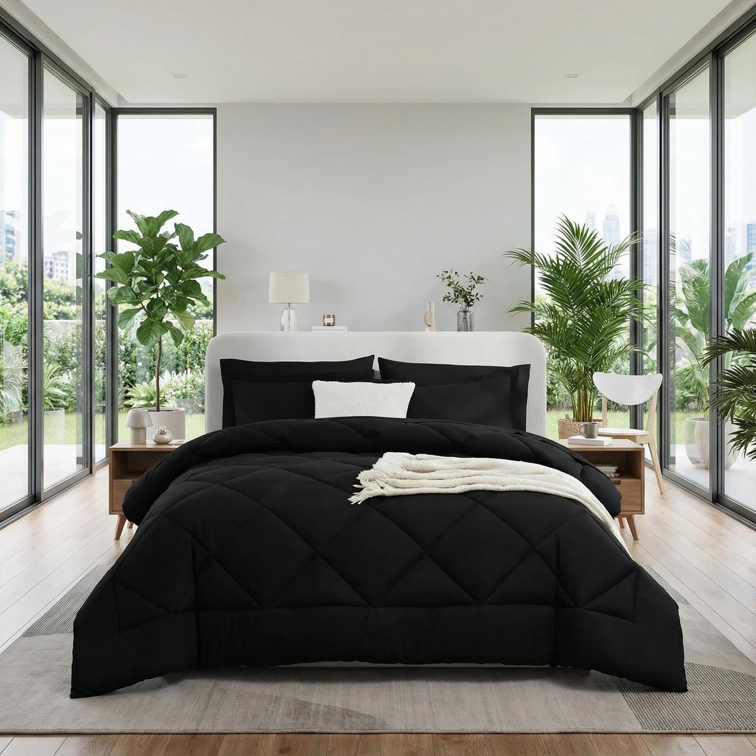 Aurora Diamond Grid Quilt Double Thick Comforter For Home And Hotel