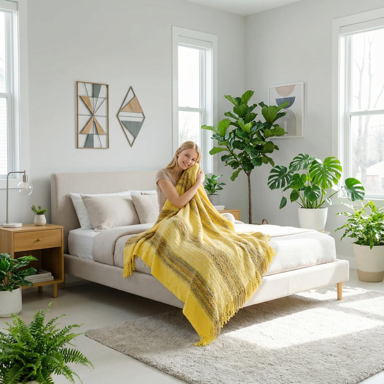 Aurora Lodge Nordic Flair Throw Blanket For Modern Living Rooms