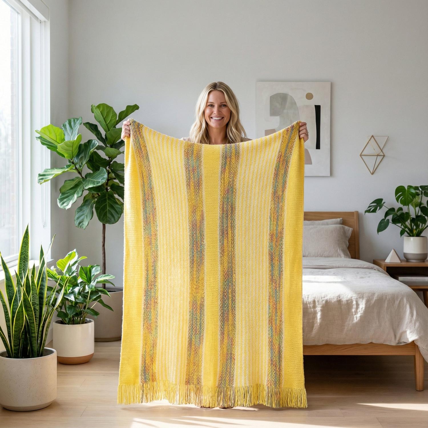 Aurora Lodge Nordic Flair Throw Blanket For Modern Living Rooms